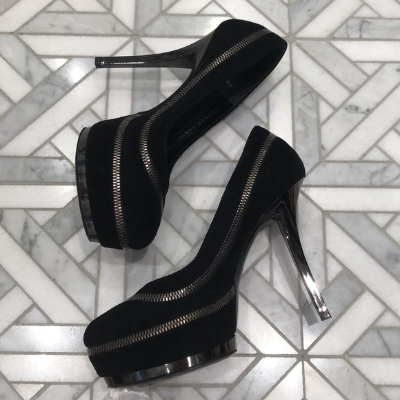 Gucci Zip Detailed Suede Platform Pumps US size 5.5 - Picture 3 of 7